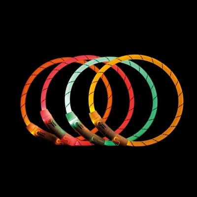 TRIXIE LICHTGEVENDE HALSBAND HOND FLASH USB TPU / NYLON GROEN