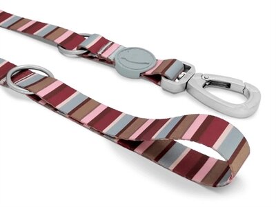 MORSO HONDENRIEM VERSTELBAAR GERECYCLED SKYLINE ROOD / ROZE