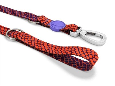 MORSO HONDENRIEM VERSTELBAAR GERECYCLED URBAN LIZARD ROOD