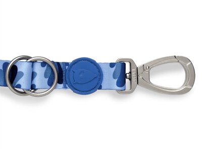 MORSO HONDENRIEM VERSTELBAAR GERECYCLED SPLASH BLAUW
