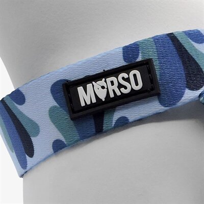 MORSO MINI HONDENTUIG VERSTELBAAR GERECYCLED SPLASH BLAUW