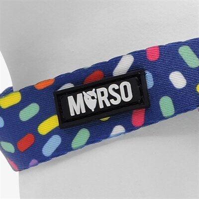 MORSO MINI HONDENTUIG VERSTELBAAR GERECYCLED COLOR INVADERS PAARS
