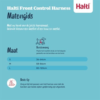 HALTI HARNESS FRONT CONTROL ZWART