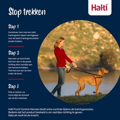 HALTI HARNESS FRONT CONTROL ZWART