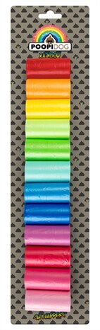 POOPI-DOG POEPZAKJES REGENBOOG KLEUREN