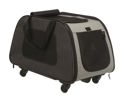 TRIXIE REISMAND TROLLEY ZWART / LICHTGRIJS