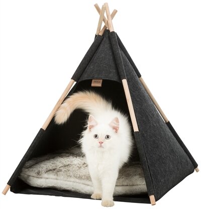 TRIXIE KATTENMAND TIPI VILT ANTRACIET
