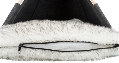TRIXIE KATTENMAND TIPI VILT ANTRACIET