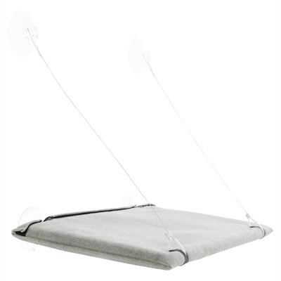 TRIXIE KATTENMAND HANGMAT RAAM VELOURS GRIJS