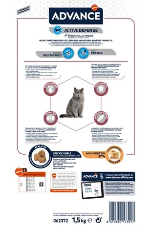 ADVANCE CAT STERILIZED SENSITIVE SENIOR 10+