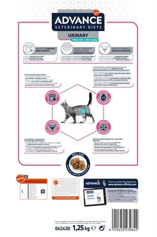 ADVANCE VETERINARY DIET CAT URINARY STERILIZED MINDER CALORIE&Euml;N