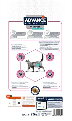 ADVANCE VETERINARY DIET CAT URINARY STERILIZED MINDER CALORIE&Euml;N