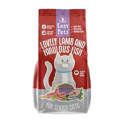 EASYPETS LOVELY LAMB &amp; FABULOUS FISH SENIOR KATTENVOER