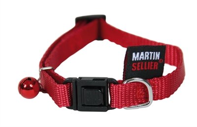 KATTENHALSBAND NYLON UNI ROOD