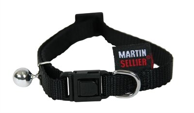 KATTENHALSBAND NYLON UNI ZWART