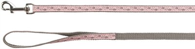 TRIXIE KATTENTUIG MET RIEM GRIJS / ROZE