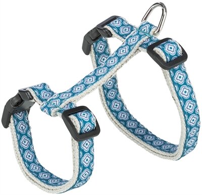 TRIXIE KATTENTUIG MET RIEM GRIJS / BLAUW
