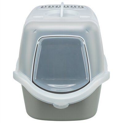 TRIXIE KATTENBAK VICO OPEN TOP MET KAP LICHTGRIJS / WIT