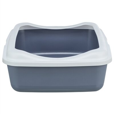 TRIXIE KATTENBAK CLASSIC MET RAND PAARS / WIT