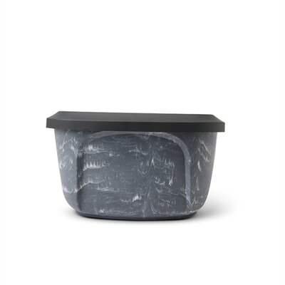 SAVIC KATTENBAK ASEO JUMBO MARBLE GRIJS / ZWART
