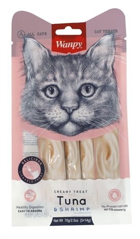 WANPY CREAMY LICKABLE TREATS TUNA / SHRIMP