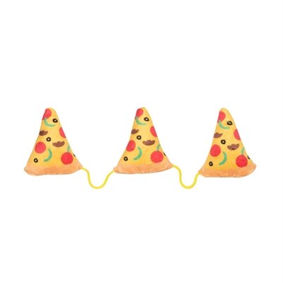 FUZZYARD 3 PIZZASTUKKEN AAN TOUW MET CATNIP PLUCHE