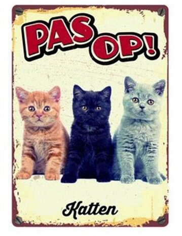 PLENTY GIFTS WAAKBORD BLIK KATTEN