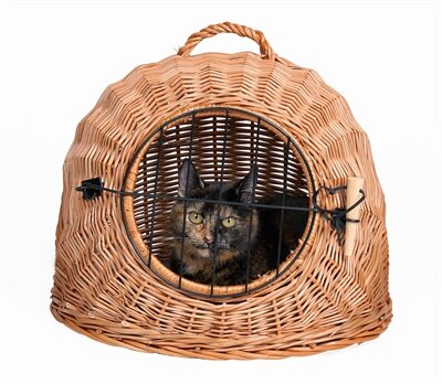 TRIXIE ROTAN KATTENMAND MET DEUR