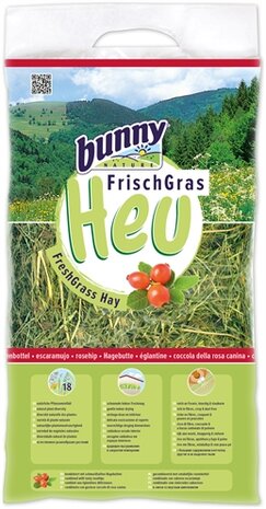 BUNNY NATURE VERS GRAS HOOI MET ROZENBOTTEL