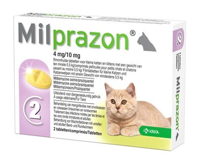 KRKA MILPRAZON ONTWORMINGSTABLETTEN KAT